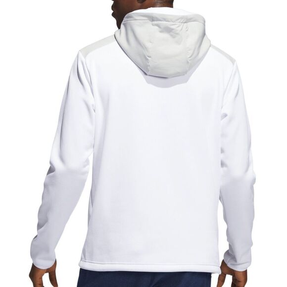 Adidas HZ3210 Men's Sz 2XL White/Gray Textured Fleece Anorak Golf Jacket - Picture 16 of 16